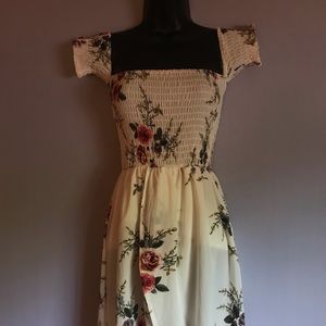 Floral high low dress